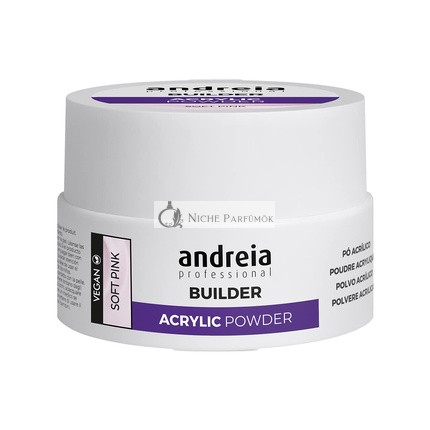 Andreia Profesionálny akrylový prášok na predlžovanie nechtov Soft Pink, 20g