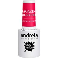   Andreia Polomatný Gél Lak na Nechty pre UV/LED Lampu Intenzívny Lesk a 4 Týždne Trvácnosť, Varnish Magazine Kolekcia MZ2 Intenzívna Čerešňa 10.5ml