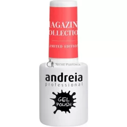   Andreia Polovodiaci Gél Lak na Nechty UV/LED Lampa Intenzív Lesk a 4 Týždne Trvácny Lak Magazínová Kolekcia MZ3 Neon Korál, 10,5ml