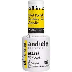  Andreia Profesionálny Matný Top Coat pre Gélový Lak a Akryl, 10.5ml