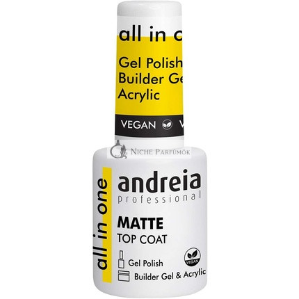 Andreia Profesionálny Matný Top Coat pre Gélový Lak a Akryl, 10.5ml