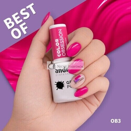 Andreia Profesionálny gélový lak na nechty OB3 Horúca ružová Best Of kolekcia 10,5ml