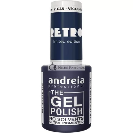 Andreia Professional The Gel Polish Bez rozpúšťadla gél RETRO Limitovaná edícia farba RT2 Sophisticated Dark Blue