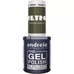   Andreia Professional Gél Lak Bez Solventu RETRO Limitovaná Kolekcia Farba RT4 Elegantná Olivová Zelená