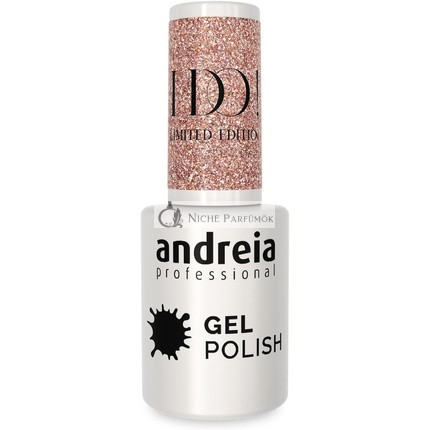 Andreia Professional Polosť Kúpeľová Gél Laky I DO Limitovaná Kolekcia Farba ID1 Rúžovo Strieborná a Zlatá Trblietka, 10,5ml