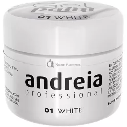   Andreia Profesionálny Gél na Nechty Art Design Farba Vaničky Vysoko Pigmentovaná Intenzív Farba Bez Tok vysoká Viskozita UV Gél Farba pre DIY Manikúru Vegán 4g 01 Biela