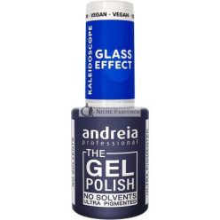   Andreia Profesionálny Polopermanentný Gél Lak na Nechty Kaleidoskop Sklenený Efekt Kolekcia Farba KL3 Sklenený Efekt Priesvitná Modrá 10,5ml