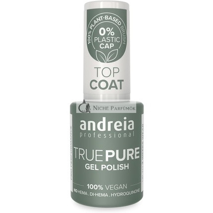 Andreia Profesionálny Hema Bez Gél Lak - Pravý Čistý 21 Bez a 100% Vegán pre Citlivé Nechty Top Coat 10.5ml