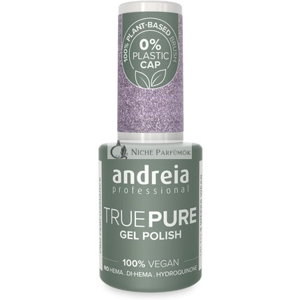 Andreia Professional Hema Free Gel Lak TRUE PURE 21 Free a 100% Vegán pre Citlivé Nechty, Polotrvalý UV LED Soak Off Gel Lak na Nechty Farba T09 Levandulový Lesk, 10.5 ml
