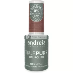   Andreia Professional Hema bez Gélový lak True Pure 21 bez a 100% vegán pre citlivé nechty Farba T32 Hnedá so zlatým trblietaním 10,5ml