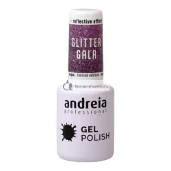   Andreia Glitter Gél Lak na nechty pre UV/LED lampu, GG4 Fialový, 10.5ml