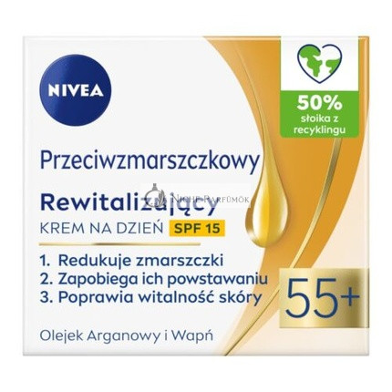 Protiwrinkle + Revitalizačný Denný Krém SPF15 55+ 50ml