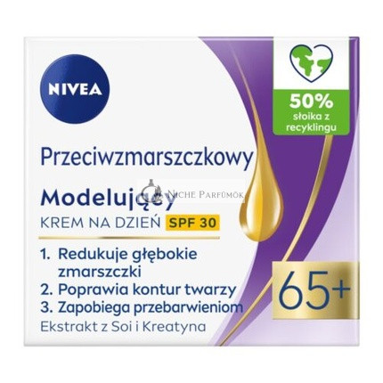 Nivea Protiwrinklový + Kontúrovací Denný Krém SPF30 65+ 50ml