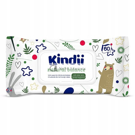 Cleanic Kindii Utierky Prírodná Rovnováha 60 Kusov