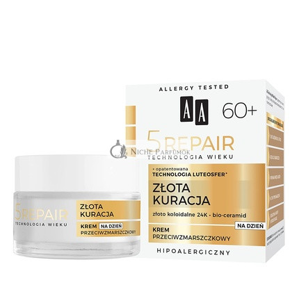 AA Technologie Alter 5Repair 60+ Zlatý Krém proti Vráskam, 50ml