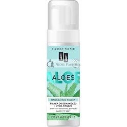   AA Aloes 100% Aloe Vera Extrakt Hydratačný a Upokojujúci Čistiaci Penový Gél na Make-up a Tvár, 150ml