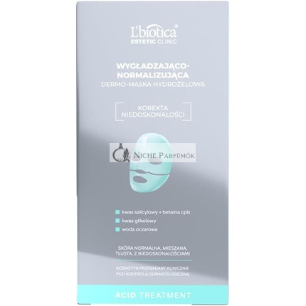 L'biotica Estetic Clinic Acid Treatment Hladký a Normalizujúci Dermo Hydrogelová Maska, 1ks