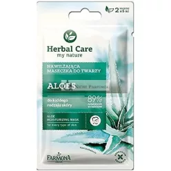   Aloe Hydratačná Maska na Tvár pre Každý Typ Pleti Farmona Herbal Care my Nature, 2 x 5 ml