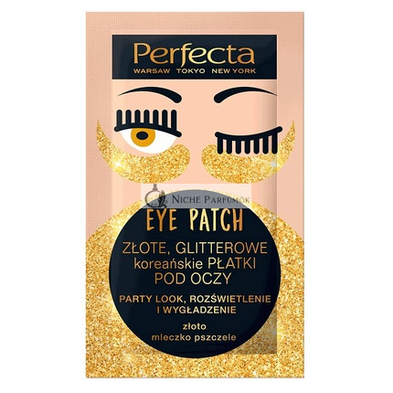 Perfecta Očné náplasti Zlaté trblietky, Kórejský povrch, 10g