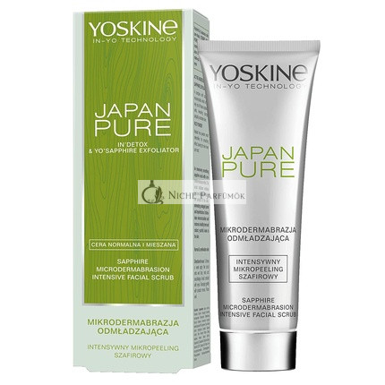 Yoskine Japan Pure Peeling na tvár 75ml - Účinná starostlivosť o pleť pre ženy - Hladké a intenzívne čistenie pleti zafírom s mikrodermabráziou