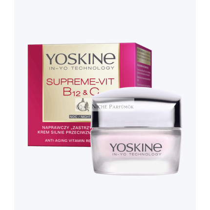 Yoskine Supreme-Vit B12 & C Anti-Aging Vitamín Javító Nočný Krém, 50ml