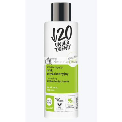 Under Twenty Anti-Acne 95% Prírodný Čistiaci Antibakteriálny Toner, 200ml