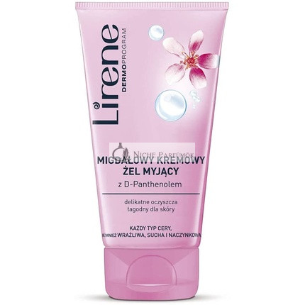 Lirene Mandľový krémový čistiaci gél s D-Panthenolom pre všetky typy pleti, 150ml