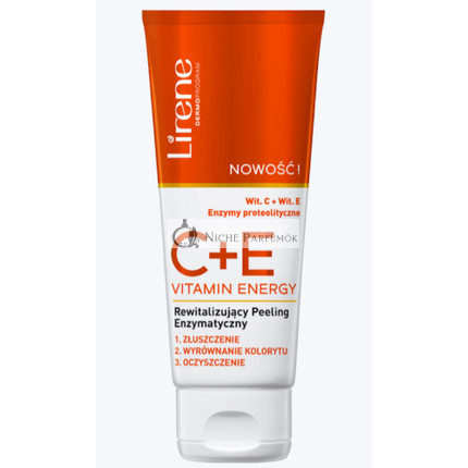Lirene C+E Vitamínová Energizujúca Revitalizujúca Enzymatická Peeling, 75ml