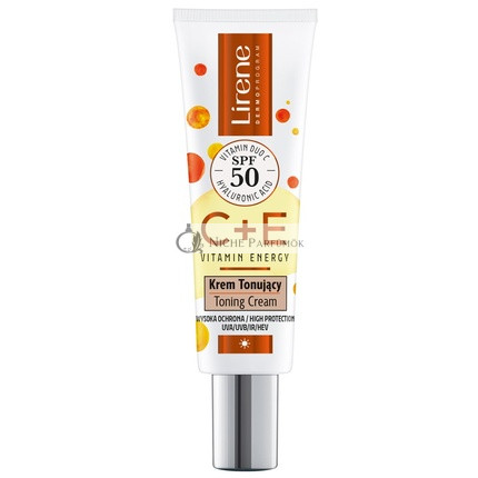 Lirene E Vitamin Energiou Tinted Krém SPF50, 30ml