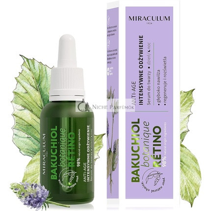 Miraculum Bakuchiol Proti-aging Regeneračné Denné a Nočné Sérum na Tvár s Vitamínom C a Botanickým Retinolom, 30ml