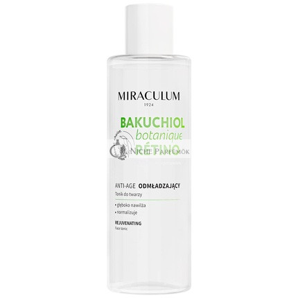 Miraculum Bakuchiol Čistiaca voda na čistenie pleti a viditeľne čistejšiu pleť, 200ml
