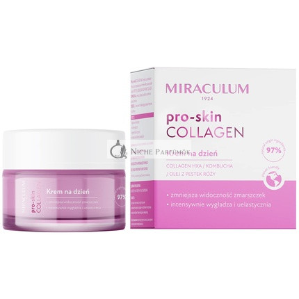Miraculum Kollagén Pro-Pleťový Krém Proti Vráskam, Revitalizuje a Vyhladzuje Vrásky, Kollagén Kombucha, Pre Všetky Typy Pleti, 50ml