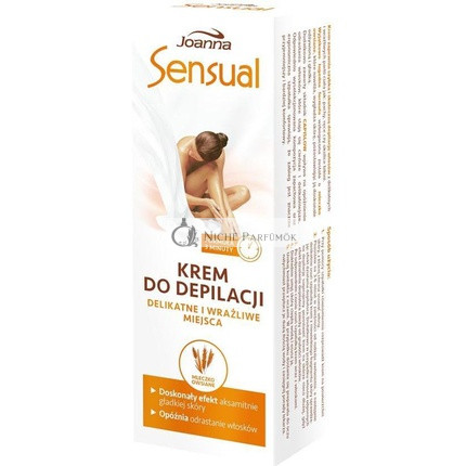 Krém na depiláciu citlivých oblastí s ovseným mliekom, 100g