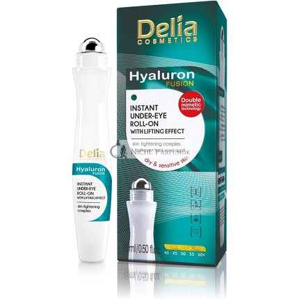 Delia Hyaluron Fusion Roll-On Lifting Efekt Séria Očný Kontúr Ihneď Tiahne Pod Očami - 15 ml