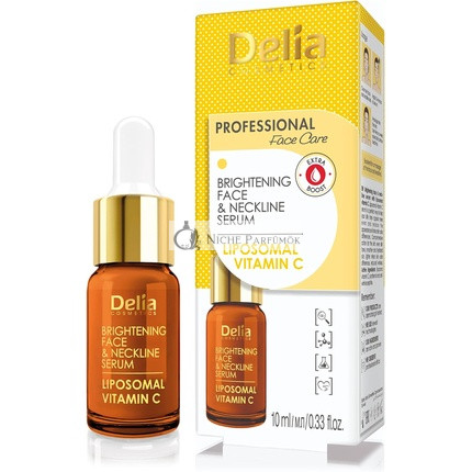 Delia Cosmetics Hladký Sérum na Tvár, Krk a Dekolt Kyselina Mandelová 100% Sérum pre Všetky Typy Pleti 10ml
