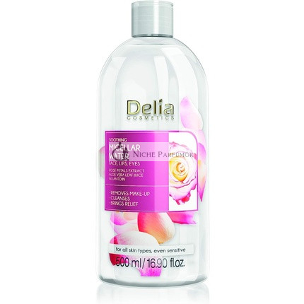 Delia Cosmetics Uklidňujúca micelárna voda na čistenie pleti s extraktom z ružových lupienkov a allantoinom, 500ml