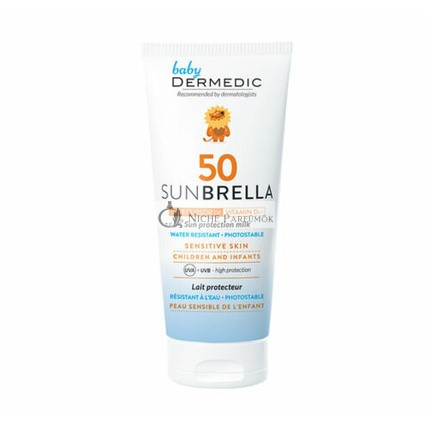 DermEdic Baby Sunbrella Ochranné Mlieko SPF50 pre Deti od 1 Mesiaca, 100g