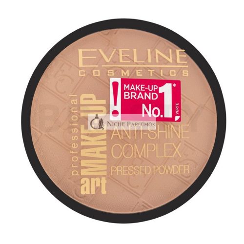 Eveline Make-Up Art Anti-Shine Complex Pressed Powder púder pre zjednotenú a rozjasnenú pleť 32 Natural 14 g