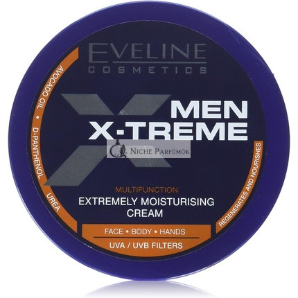 Eveline Men X-Treme Silne Hydratačný Krém na Tvár, Telo a Ruky pre Mužov, 200ml