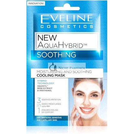 Eveline Cosmetics Nová Aqua Hybrid Upokojujúca Chladivá Maska na Tvár, 2x5ml