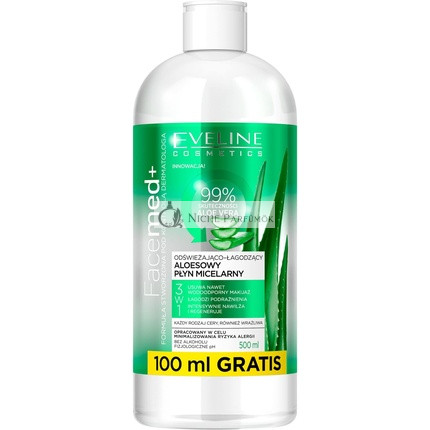 Eveline FaceMed+ 99% Aloe Vera Micellar Water 3in1 odličovacia micelárna voda pre všetky typy pleti 400 ml