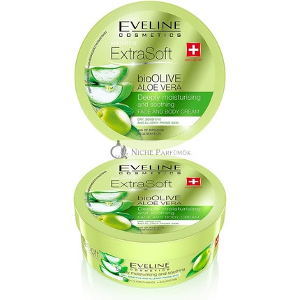 Eveline Cosmetics Soft bioOLIVE Aloe Vera Hydratačný Krém na Tvár a Telo pre Ženy 175ml