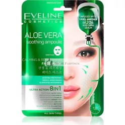   Eveline Aloe Vera 8 v 1 upokojujúca a osviežujúca pleťová maska pre všetky typy pleti