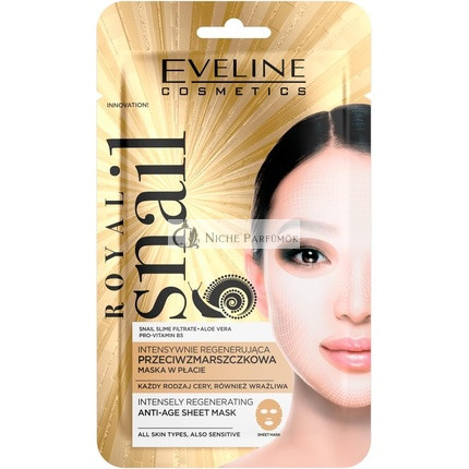 Eveline Cosmetics Royal Snail Intenzív Regeneračná Anti-Age Tkaninová Maska