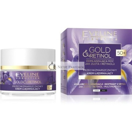 Eveline Gold & Retinol 50+ Krém proti vráskam a spevňujúci denný a nočný krém