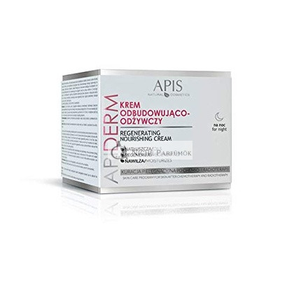 APIS APIDERM Obnovujúci Nočný Krém na Tvár s Extraktom z Tara, Ovsa, Ľan, Aloe, Vitamíny A a E, D-Panthenol a Allantoin 50ml
