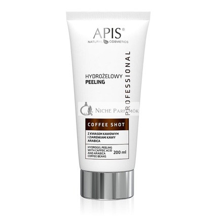 Apis Kávový Shot Hydrogelový Peeling s Kávovou Kyselinou a Arabica Kávovými Zrnami, 200ml