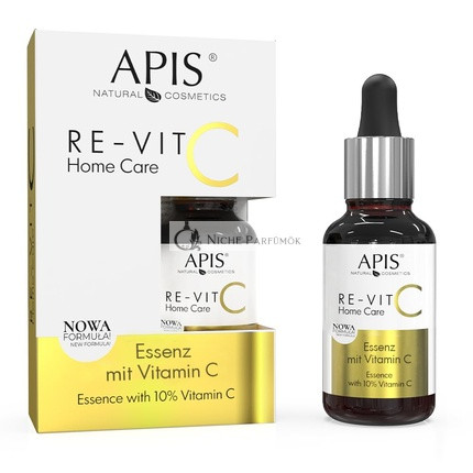Apis RE-VIT C HOME CARE Esencia Nová Formula 10% Vitamín C Kyselina Hyalurónová Bio-Propandiol Hydratačný, 30ml