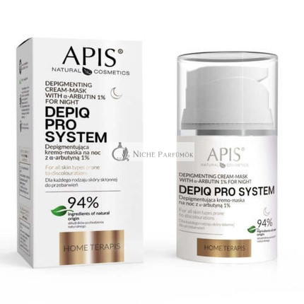 APIS Depiq Pro Systém Depigmentačná Krémová Maska s Alpha-Arbutínom 1% na Noc, 50ml
