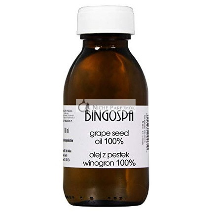 BINGOSPA Anti-Aging Olej z Hroznových Jadier na Seboroickú a Akneickú Pleť, Zápaly Pleti a Ekzém, Bolesti Kĺbov 100ml